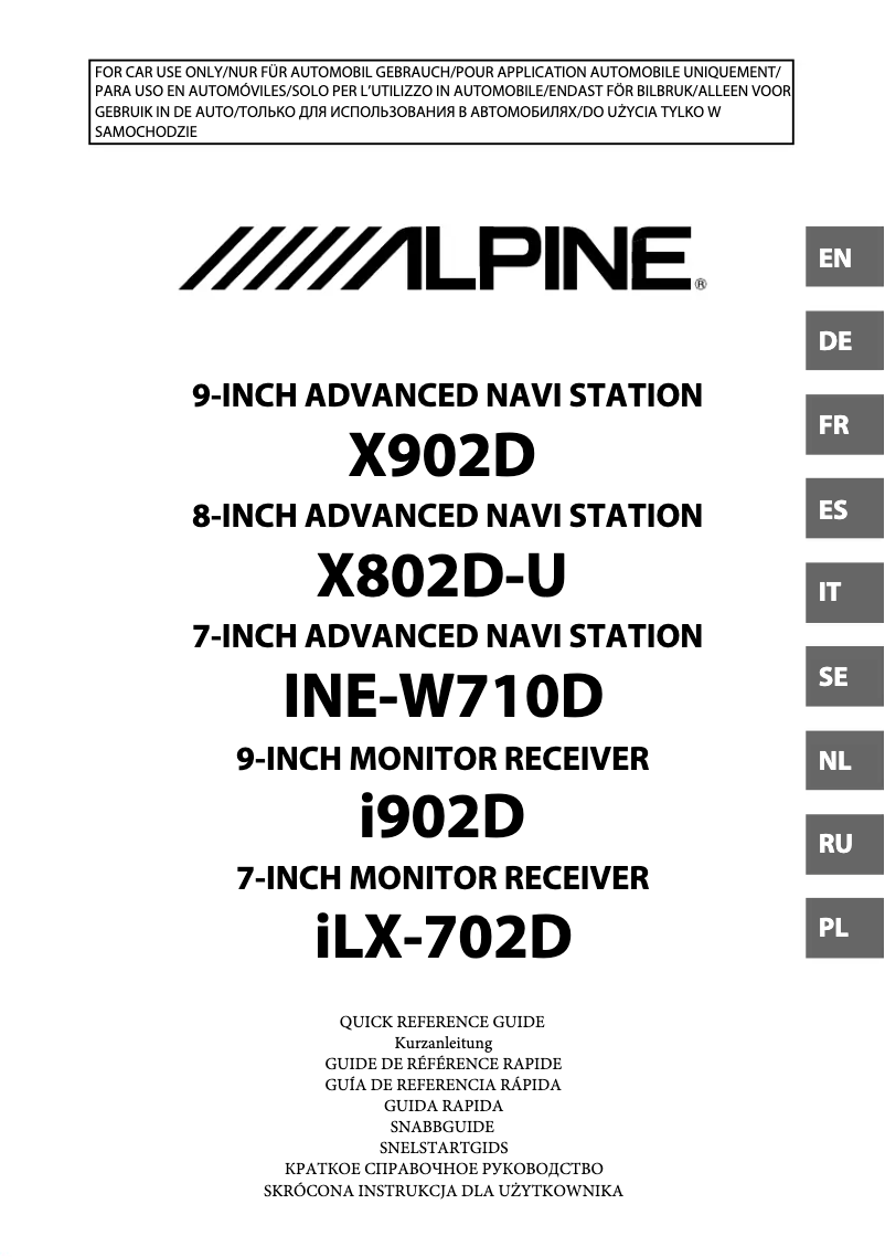 Page 1 de la notice Manuel utilisateur Alpine iLX-702LEON