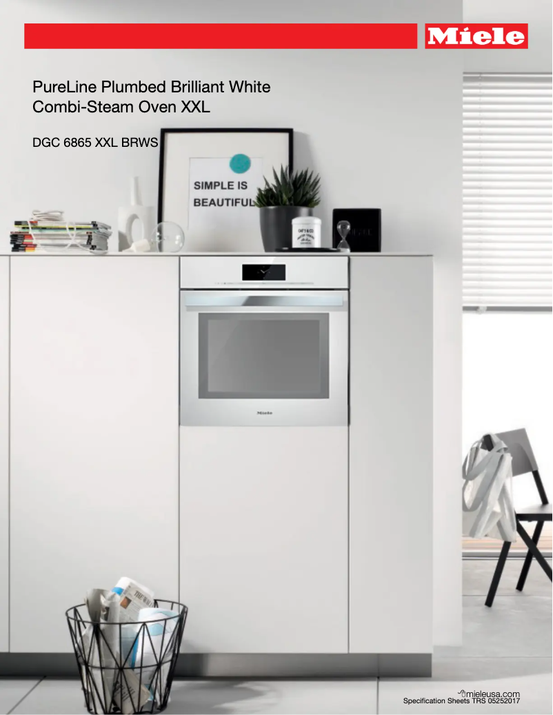 Page 1 de la notice Fiche technique Miele DGC 6865 XXL