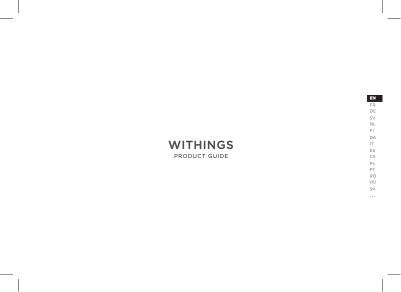 Page 1 de la notice Manuel utilisateur Withings Body Scan