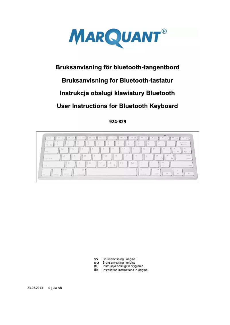 Page 1 de la notice Manuel utilisateur Marquant 924-829