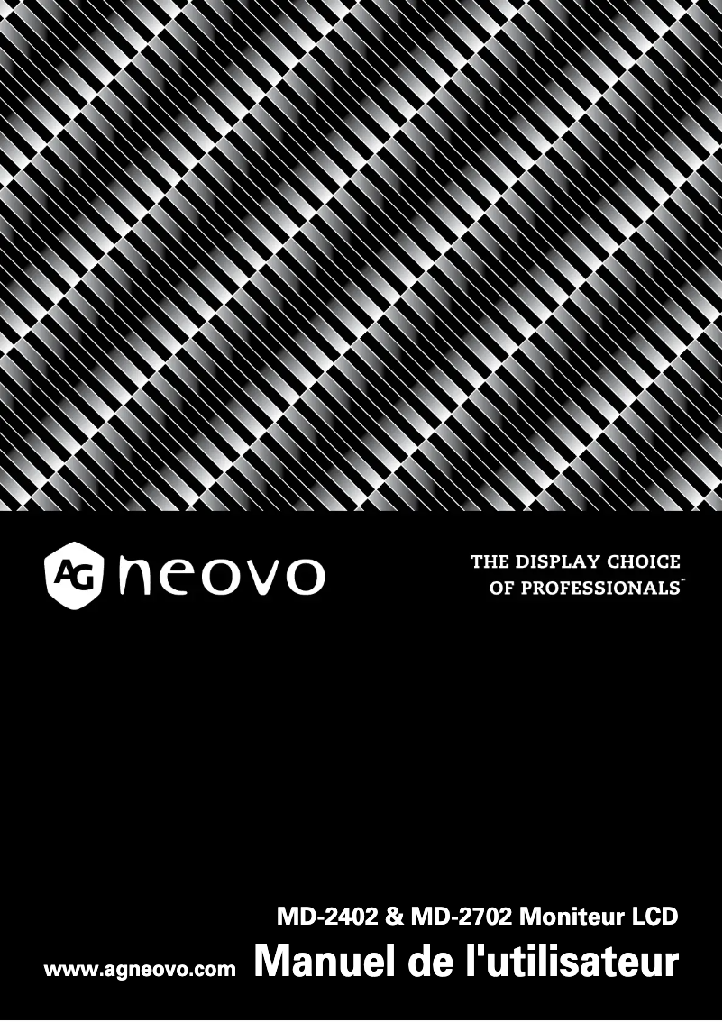 Page 1 of the manual User Manual AG Neovo MD-2402