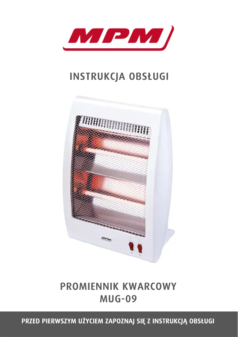 Page 1 de la notice Manuel utilisateur MPM MUG-09