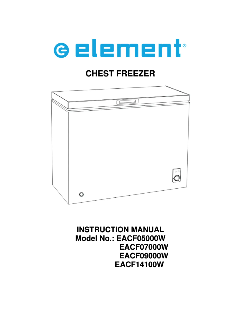 Page 1 de la notice Manuel utilisateur Element EACF05000W