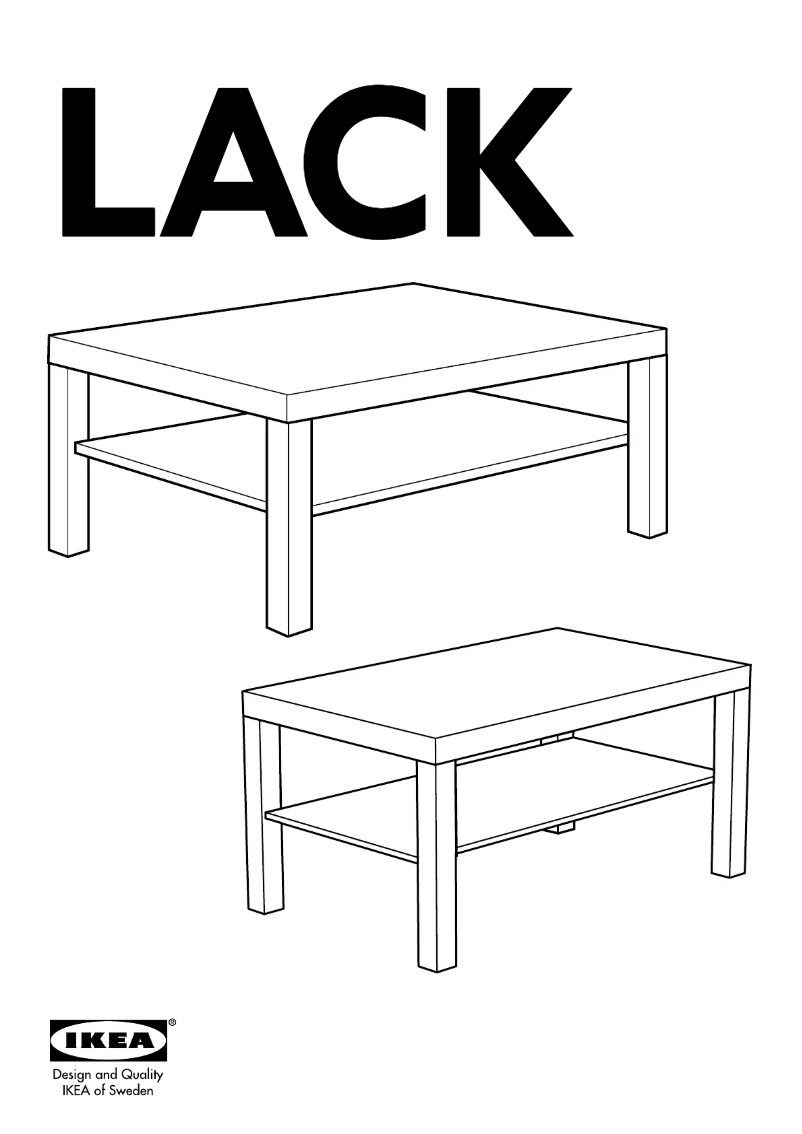 Page 1 de la notice Manuel utilisateur Ikea LACK 801.113.39