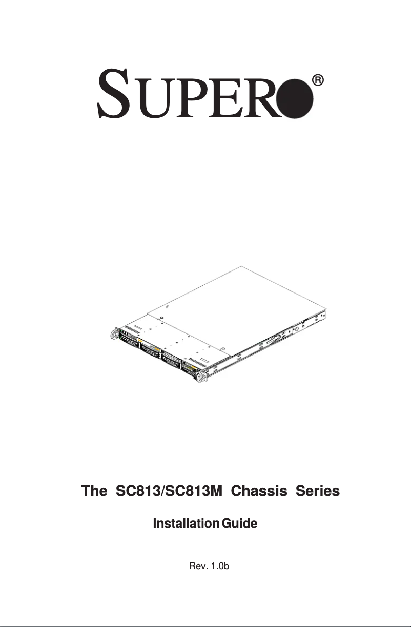 Página 1 del manual Manual de usuario Supermicro SuperChassis SC813MTQ-280C