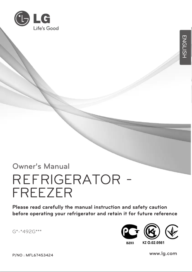 Page 1 de la notice Manuel utilisateur LG GN-M492GLHW