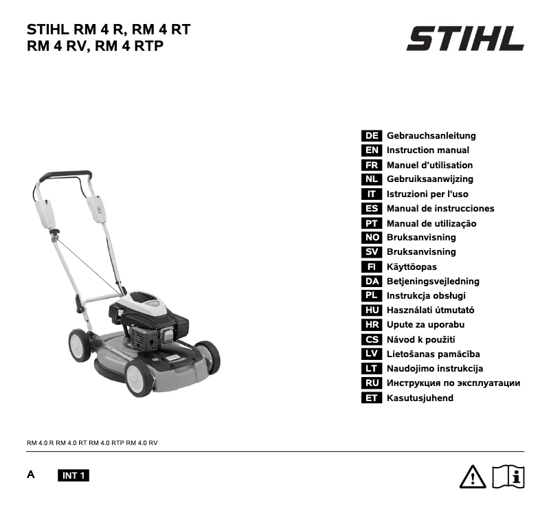 Page 1 de la notice Manuel utilisateur Stihl RM 4 R
