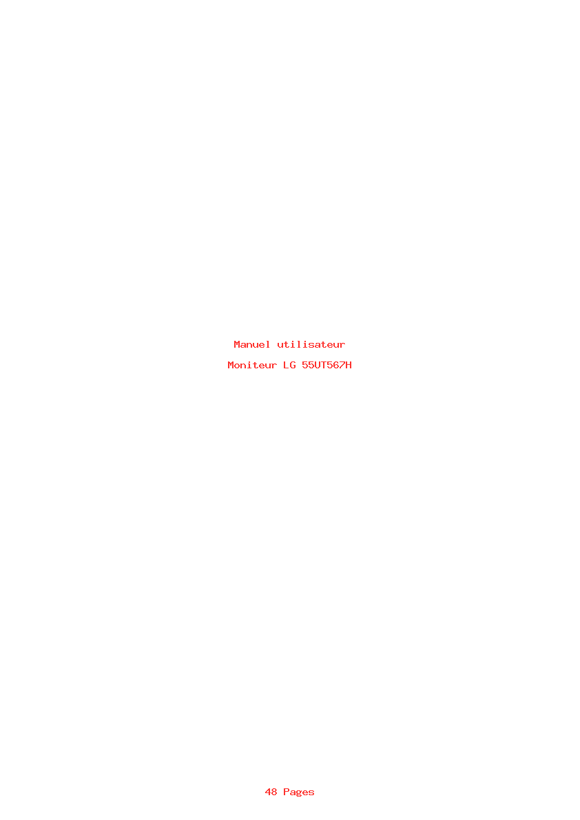 Page 1 de la notice Manuel utilisateur LG 55UT567H
