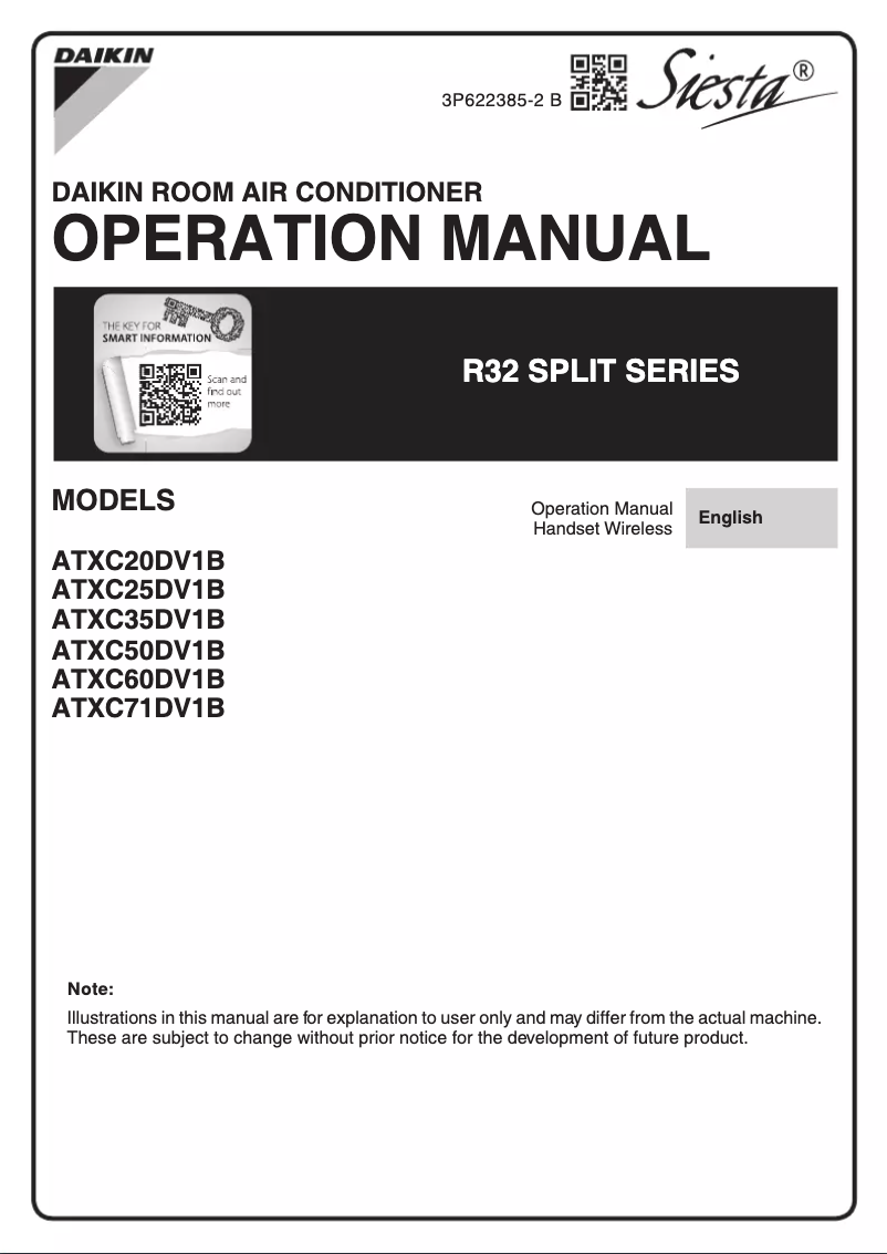 Image de la première page du manuel de l'appareil ATXC60DV1B