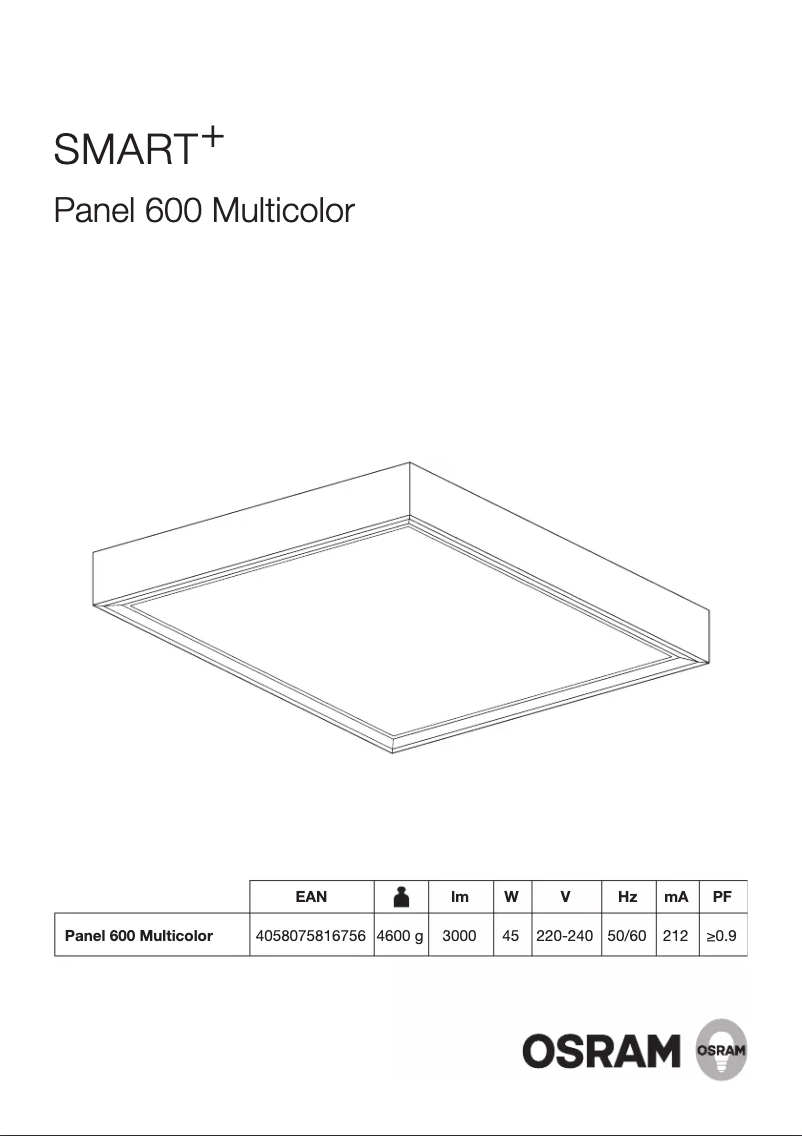 Page 1 de la notice Manuel utilisateur Osram Smart