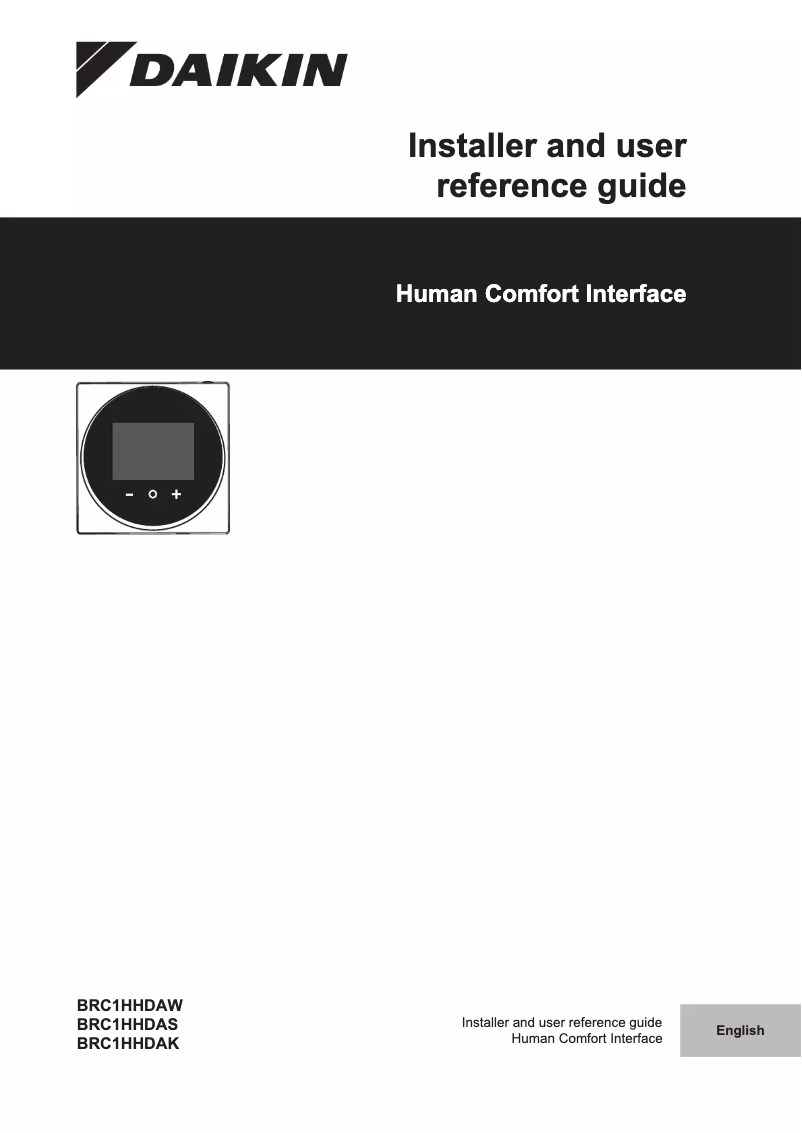 Página 1 del manual Guía de instalación Daikin BRC1HHDAS