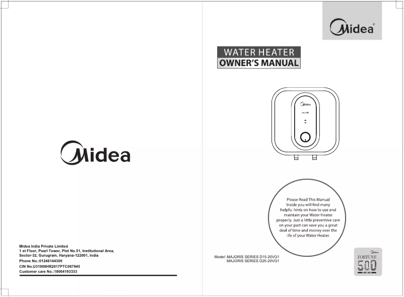 Página 1 del manual Manual de usuario Midea D25-20VG1