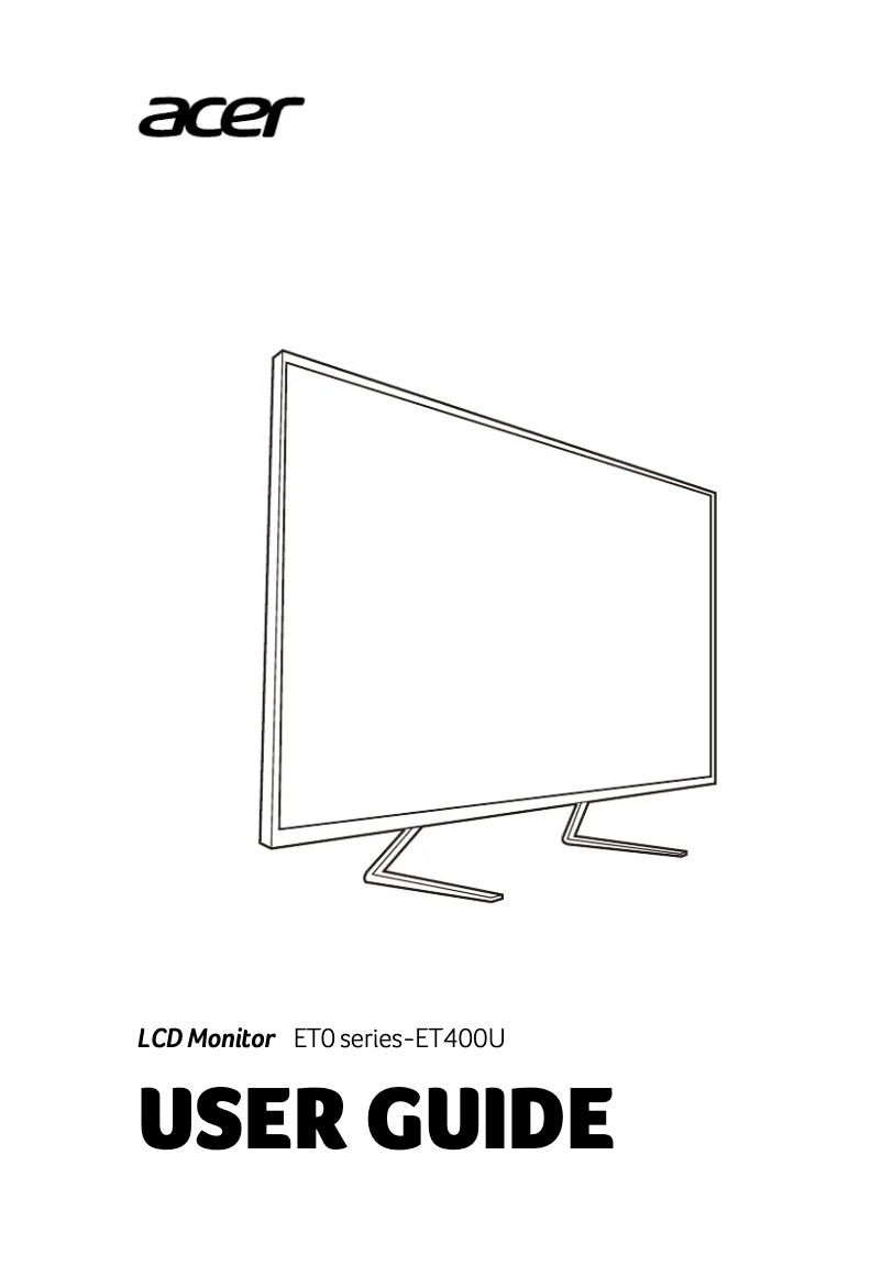 Page 1 de la notice Guide de démarrage rapide Acer ET400U