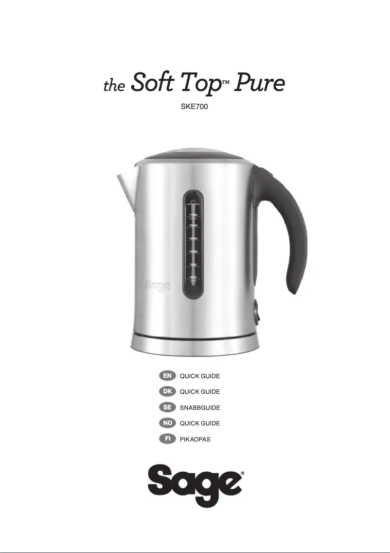 Page 1 de la notice Manuel utilisateur Sage the Soft Top Pure SKE700