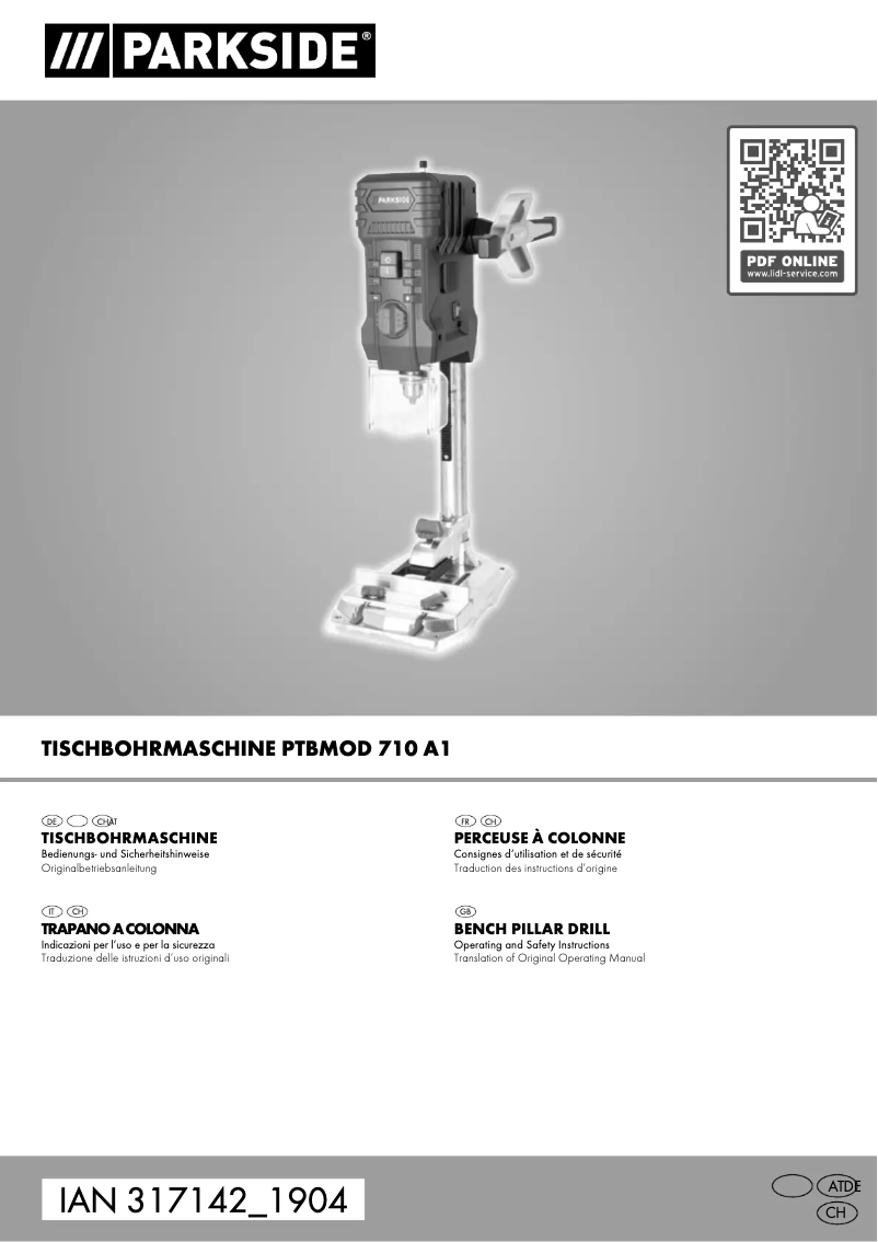 Page 1 de la notice Manuel utilisateur Parkside PTBMOD 710 A1