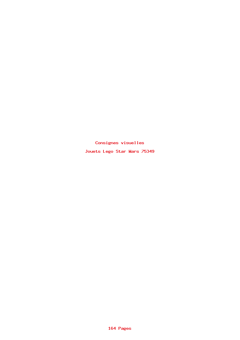 Page 1 de la notice Consignes visuelles Lego Star Wars 75349
