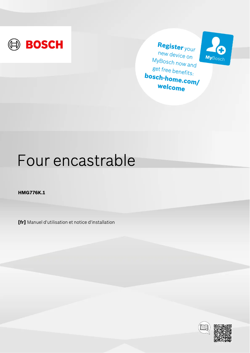 Page 1 de la notice Fiche technique Bosch HMG776KB1