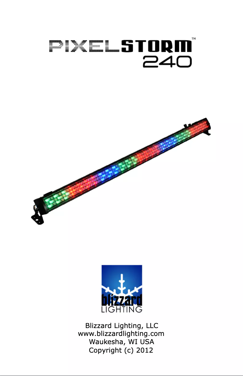 Page 1 de la notice Manuel utilisateur Blizzard PixelStorm 240