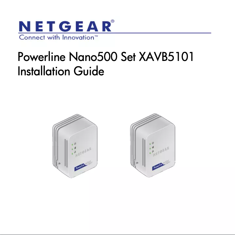 Page 1 de la notice Guide d'installation Netgear XAV5101