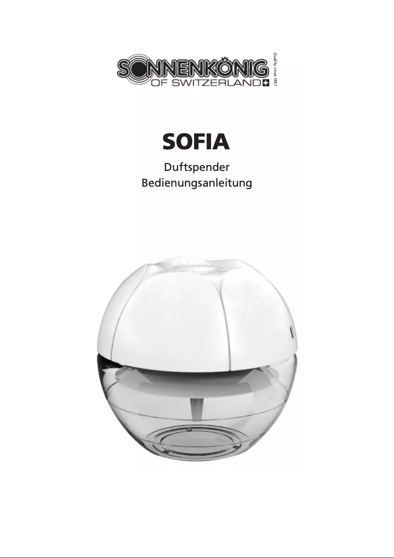 Page 1 of the manual User Manual Sonnenkönig SOFIA