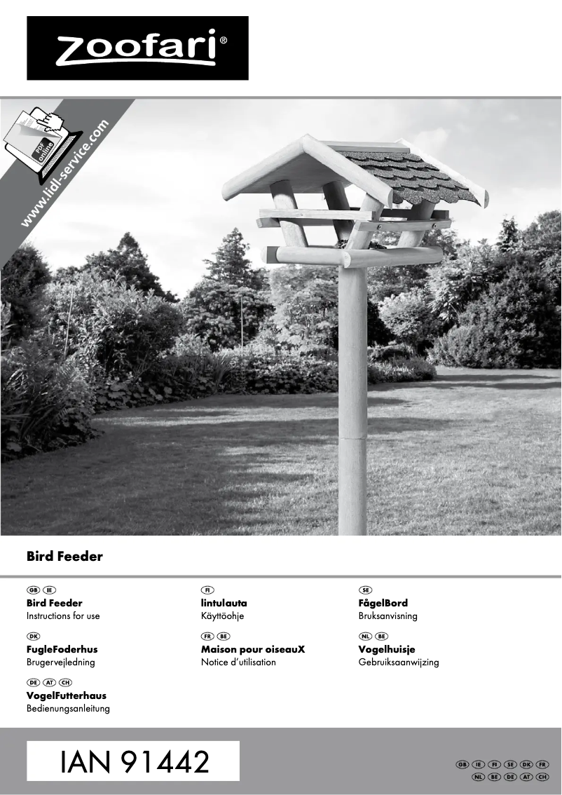 Page 1 de la notice Manuel utilisateur Zoofari IAN 91442