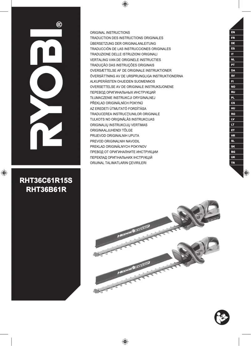 Page 1 de la notice Manuel utilisateur RYOBI RHT36C61R20S