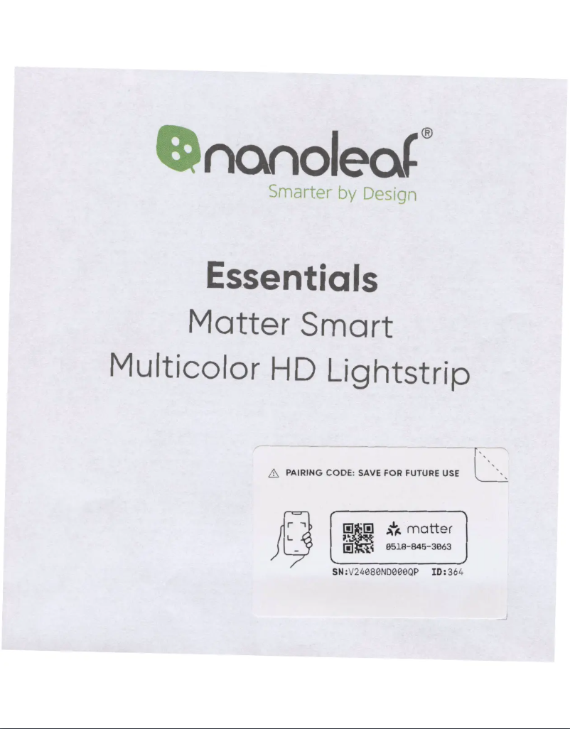Page 1 of the manual User Manual Nanoleaf Essentials