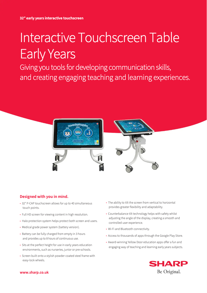 Page n°1 - Manuel utilisateur Sharp Early Years