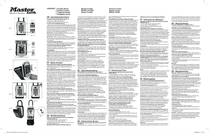 Page 1 de la notice Manuel utilisateur Master Lock 5423EURD