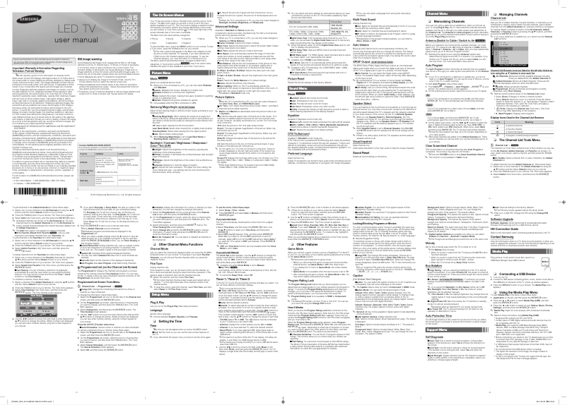 Página 1 del manual Manual de usuario Samsung UN29F4000AF