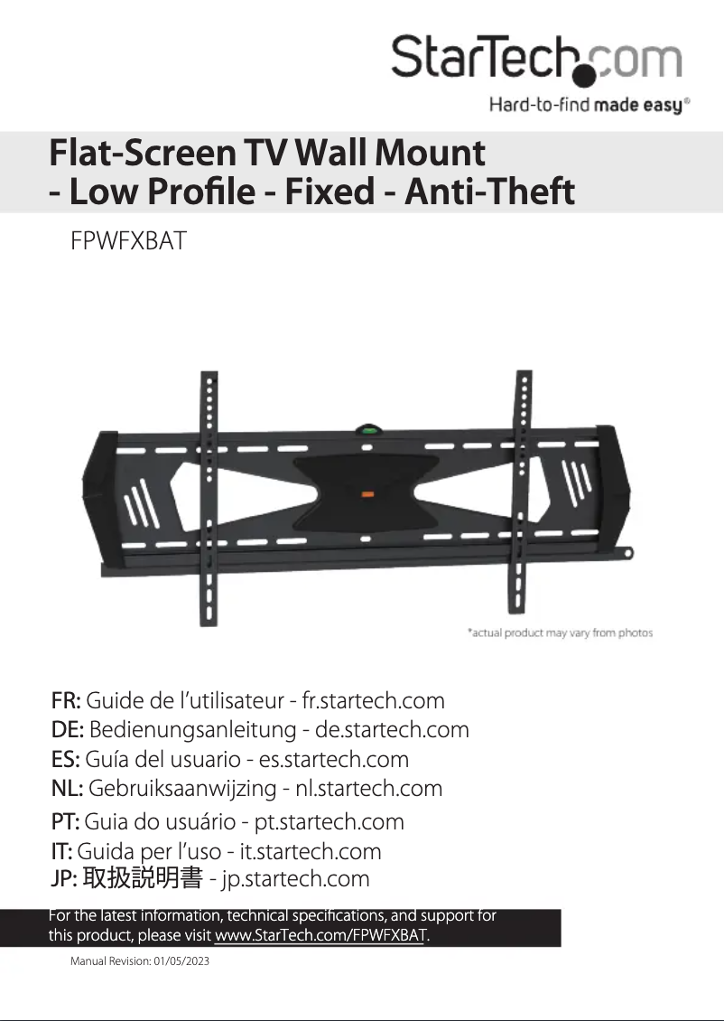 Page 1 de la notice Manuel utilisateur StarTech.com FPWFXBAT