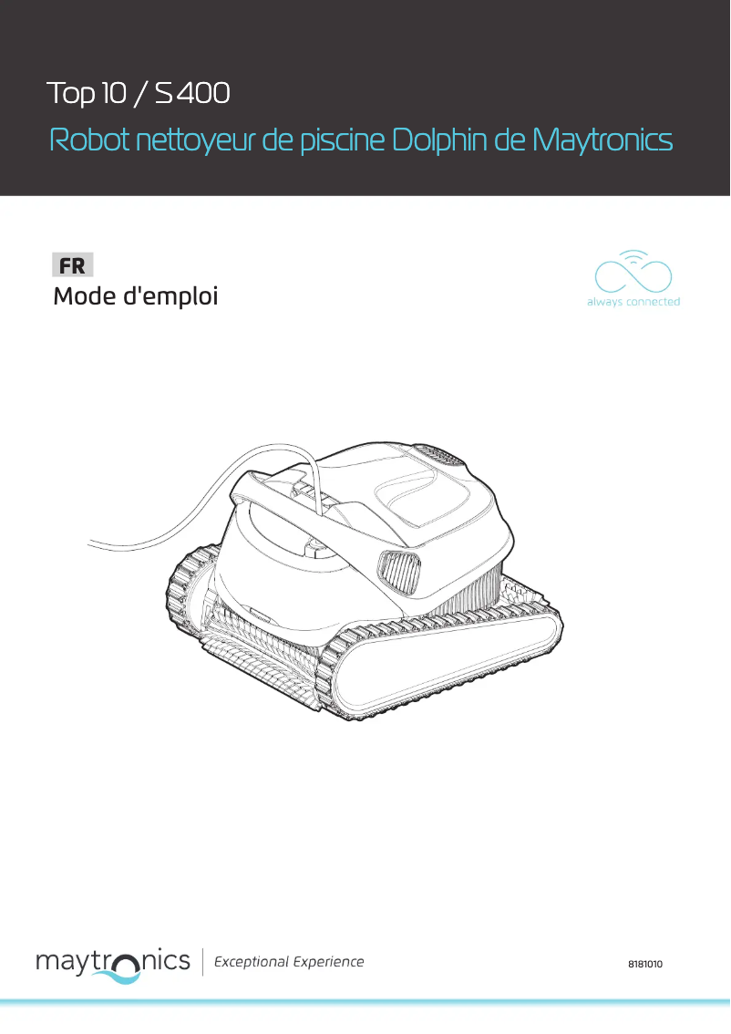 Page 1 de la notice Manuel utilisateur Maytronics Dolphin S400