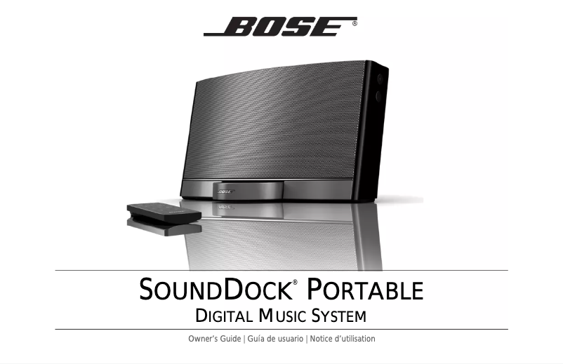 Page 1 de la notice Manuel utilisateur Bose Portable SoundDock 47271