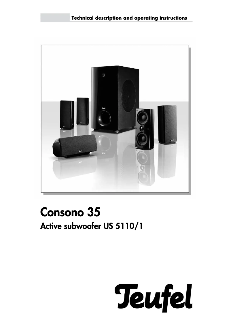 Page 1 de la notice Manuel utilisateur Teufel Consono 35 Mk2 Connect plus