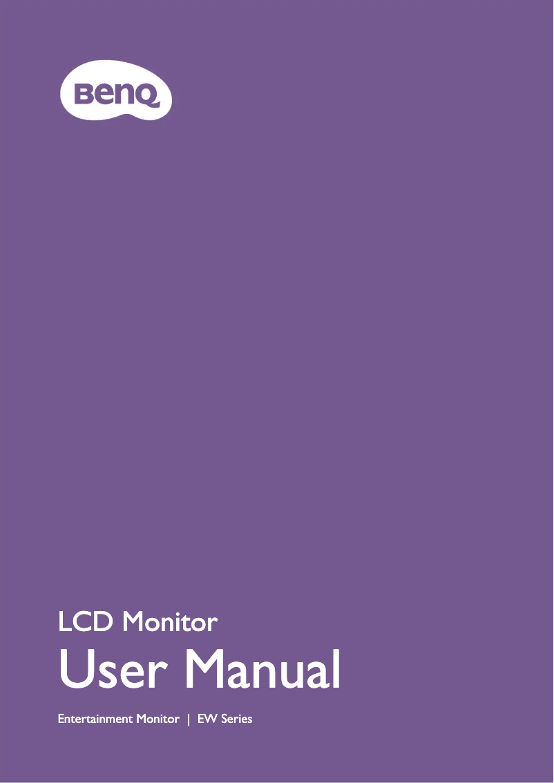 Page 1 de la notice Manuel utilisateur BenQ EW2480