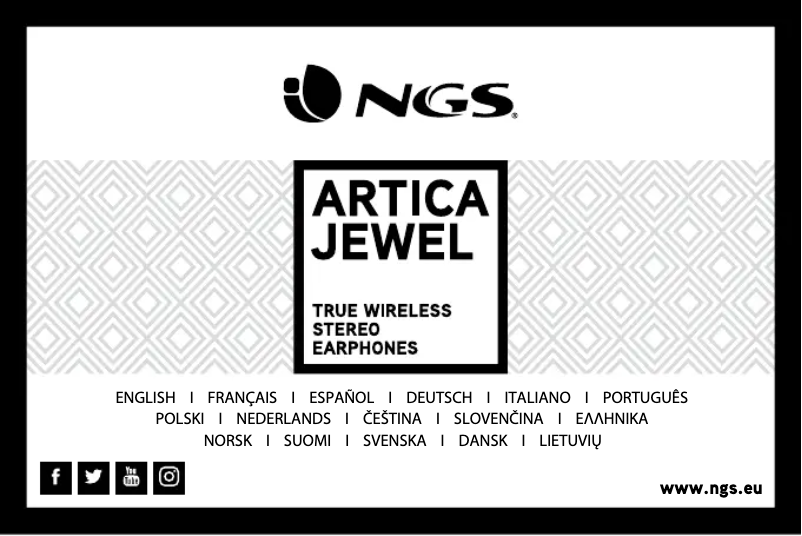 Page 1 de la notice Manuel utilisateur NGS Artica Jewel