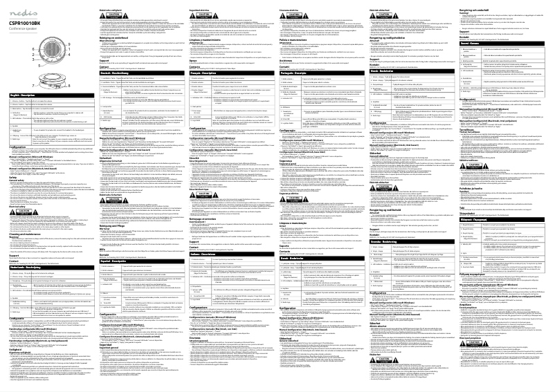 Page 1 de la notice Manuel utilisateur Nedis CSPR10010BK
