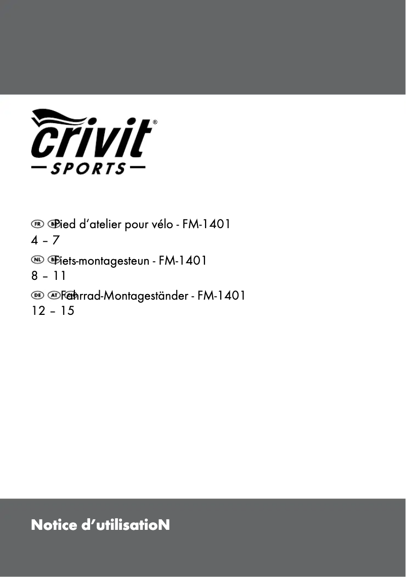 Page 1 de la notice Manuel utilisateur Crivit IAN 64855
