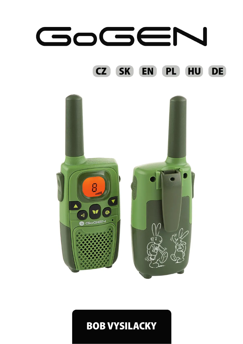 Page 1 de la notice Manuel utilisateur GoGen BOB VYSILACKY