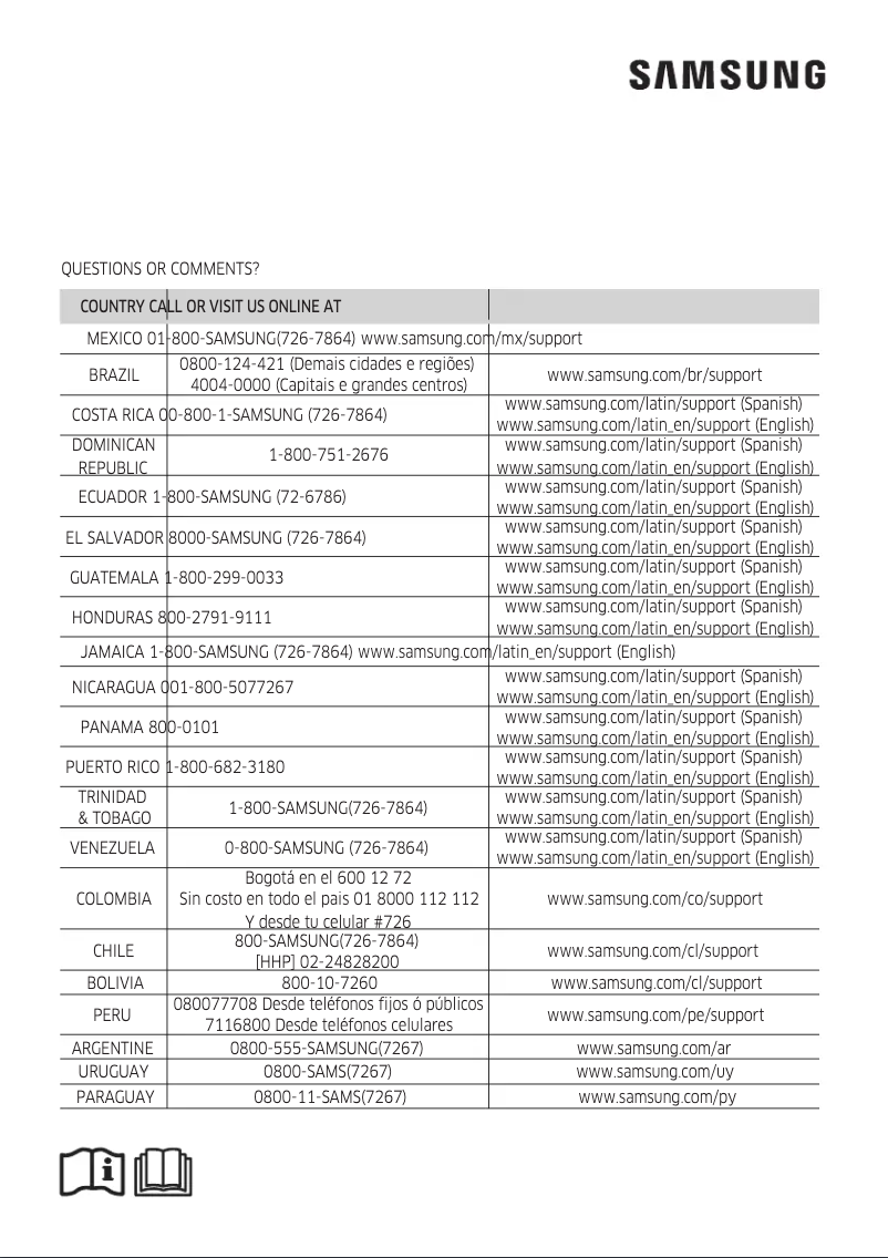 Page 1 de la notice Manuel utilisateur Samsung AR18MVSSCWKNCB