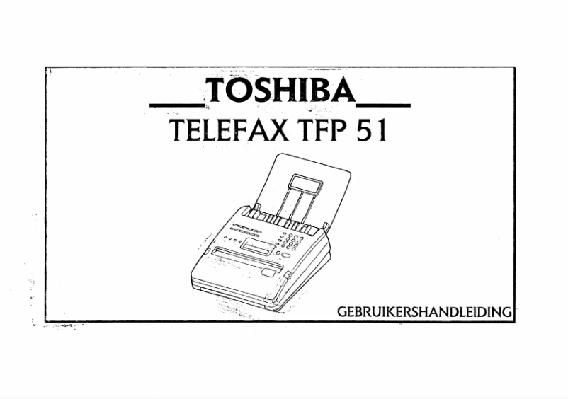 Page 1 de la notice Manuel utilisateur Toshiba TPF51