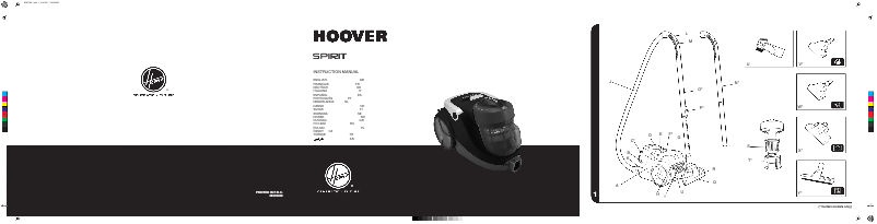 Page 1 de la notice Manuel utilisateur Hoover Spirit