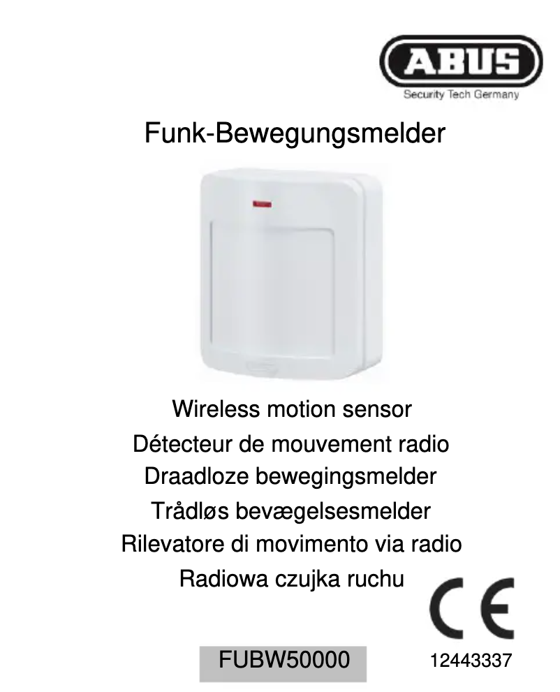 Page 1 de la notice Manuel utilisateur Abus FUBW50000