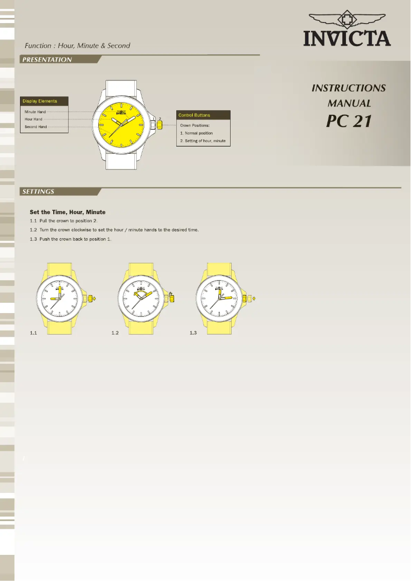Page 1 of the manual User Manual Invicta Angel 28332