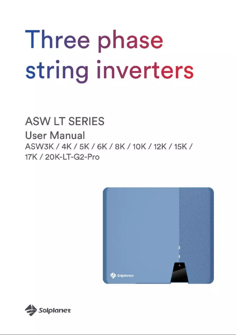 Página 1 del manual Manual de usuario Solplanet ASW17K-LT-G2-Pro
