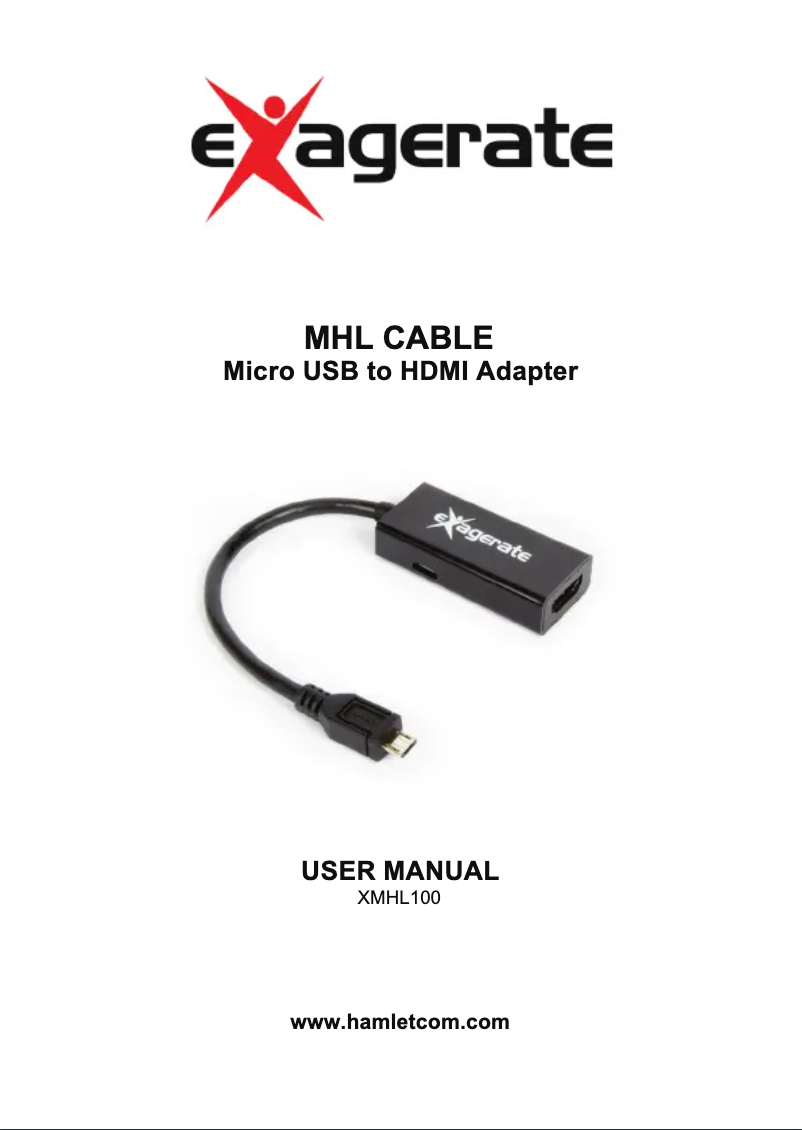 Page 1 de la notice Manuel utilisateur Hamlet XMHL100