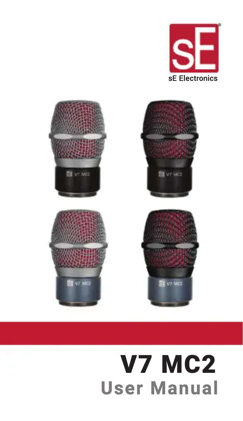 Page 1 de la notice Manuel utilisateur SE Electronics V7 MC2