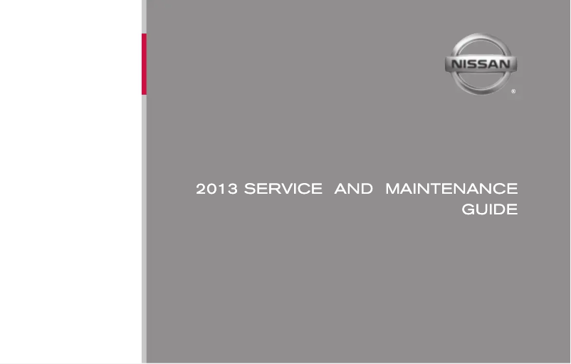 Page 1 of the manual Use and Maintenance Manual Nissan NV Cargo (2013)