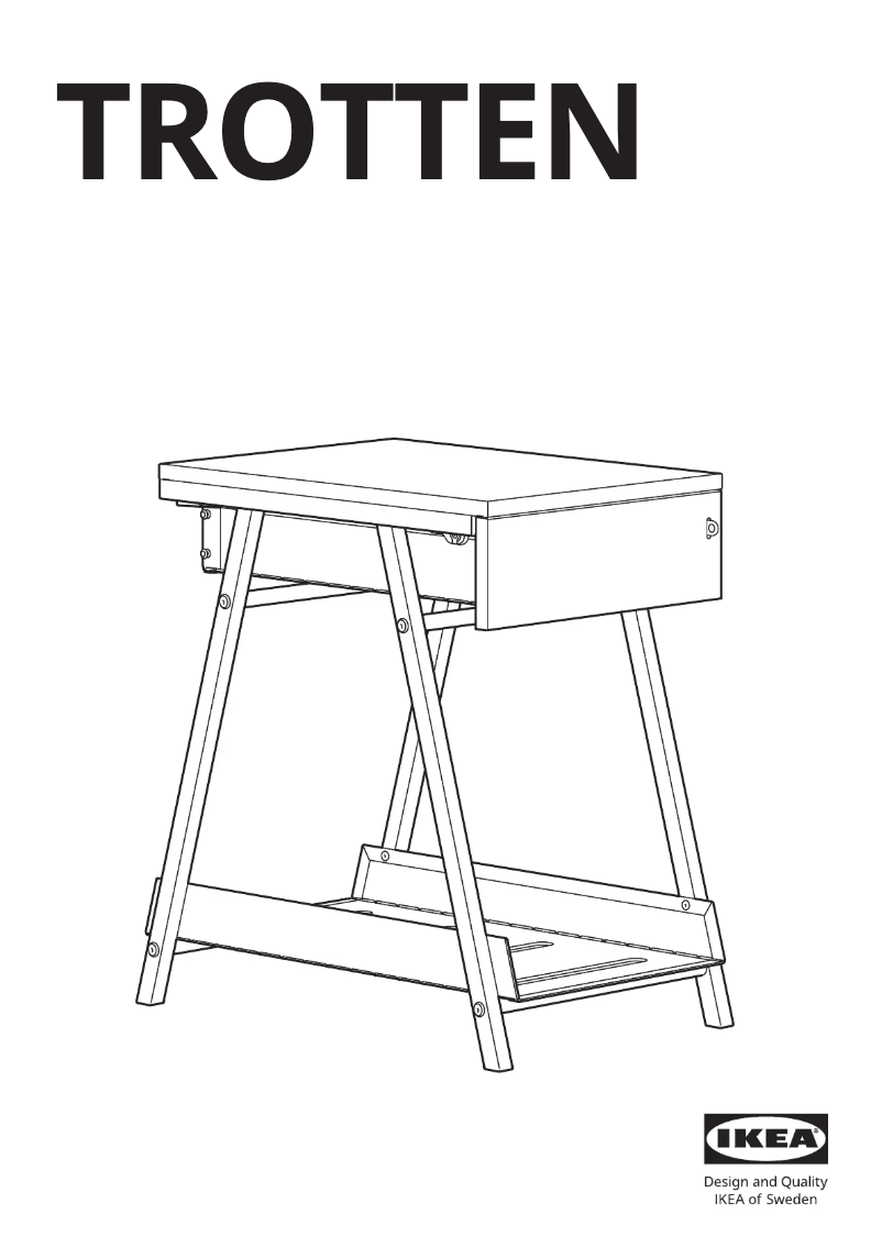 Page 1 de la notice Manuel utilisateur Ikea TROTTEN 204.747.62
