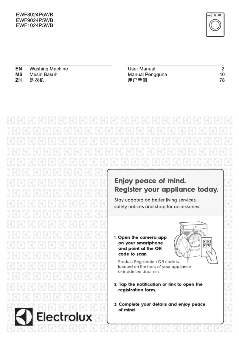 Página 1 del manual Manual de usuario Electrolux EWF9024P5WB